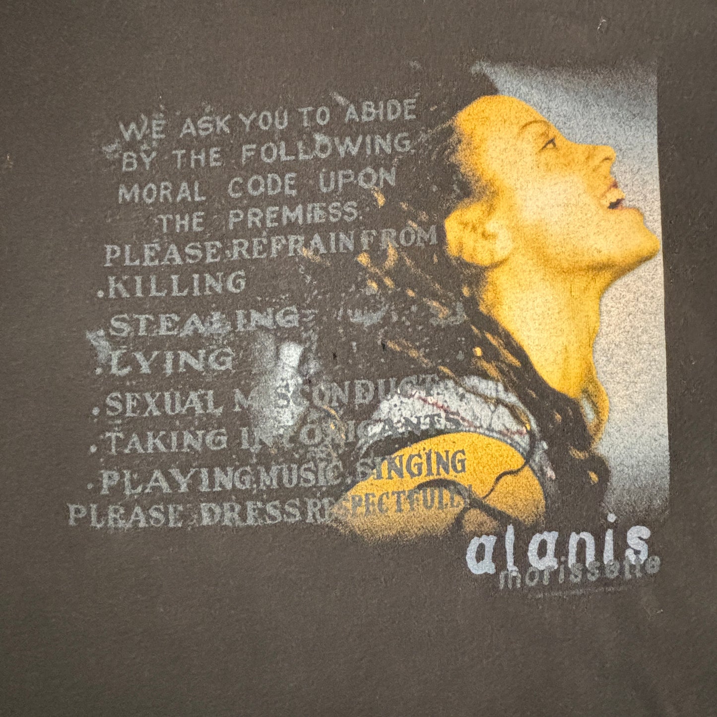 Alanis Morissette — “Supposed Former Infatuation Junkie” Tee (1995) — XL