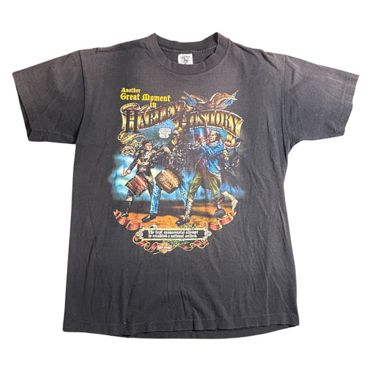 Harley-Davidson (1989) – 3D Emblem “Another Great Moment in Harley History” Vintage T-Shirt (Large)